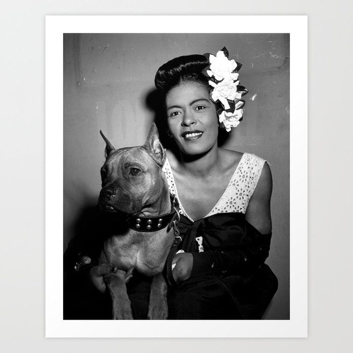 Billie Holiday : Lady Day & Her Mister Art Print by Vintage Photos by 2sweet4words Designs added by Stephanie Stutler