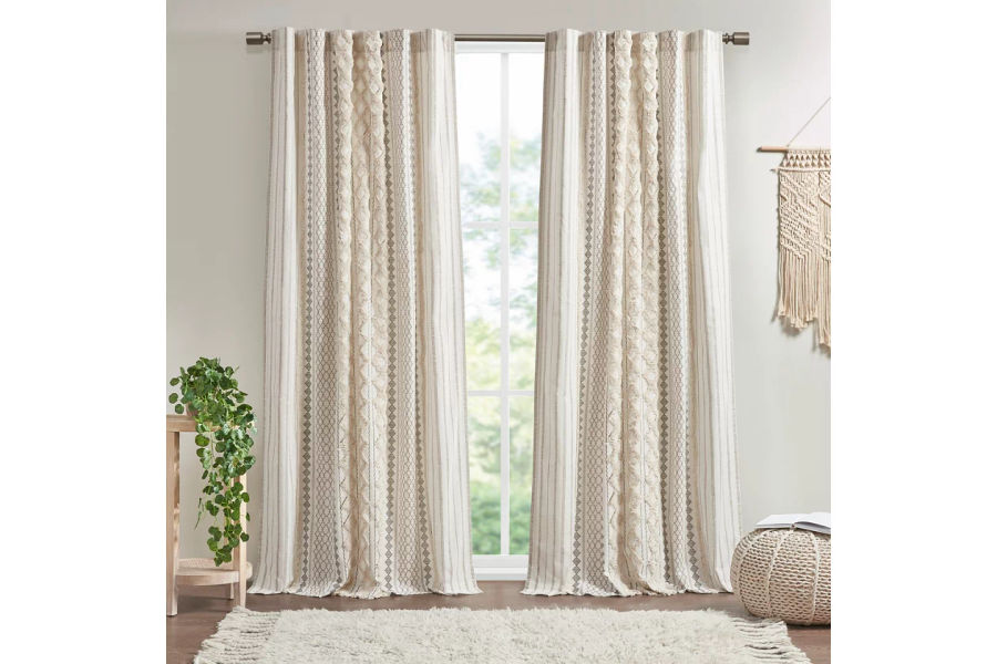 Imani Chenille Stripe Cotton Printed Window Panel added by Spoak Member