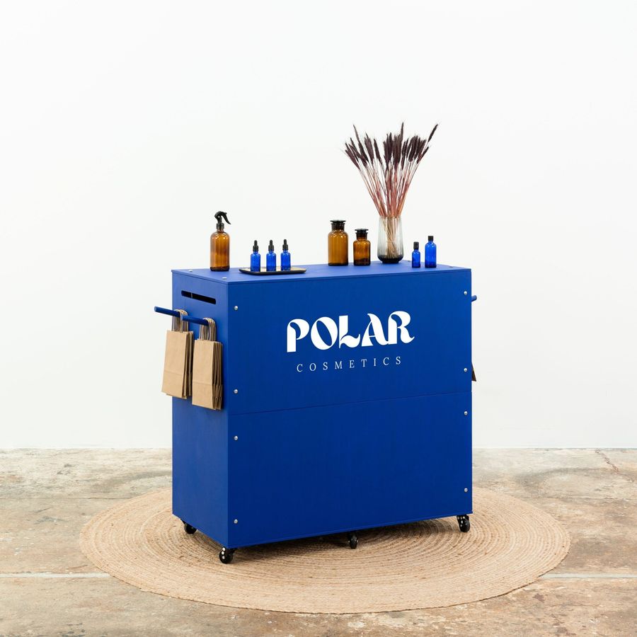 Checkout counter VC-08-W-ML | custom color added by Amanda Lira-Karabatsos