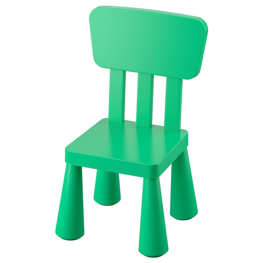 MAMMUT children's chair, indoor/outdoor/bright green - IKEA added by Ashlyn Johnston