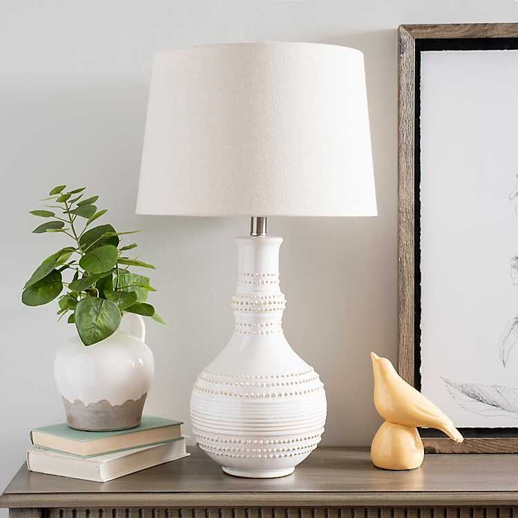 White Glaze Serenia Ceramic Table Lamp added by Alyse M Butler