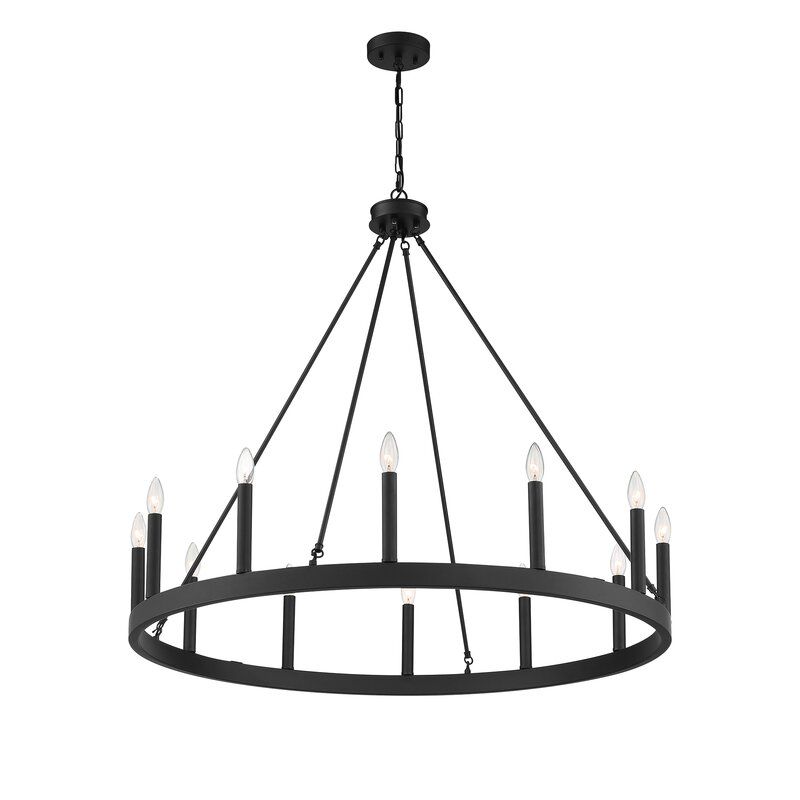 Finchley 12 - Light Candle Style Wagon Wheel Chandelier added by Spoak Member