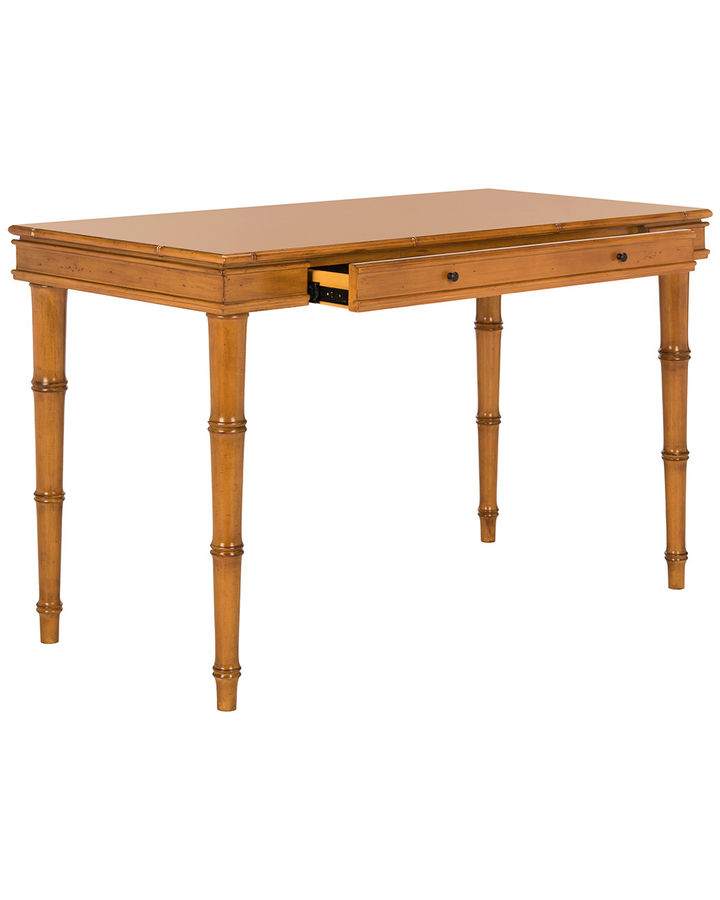 SafaviehNoely Coastal Writing Desk; Our price:$439.99, MSRP:$1,23064% OffOr 4 interest-free payments of $110.00 by ADD TO CARTPlace an order, then ship FREE for 30 days.Final SaleNo returns or exchanges on this item.PRODUCT DETAILSAbout the brand: Finely-crafted home furnishings with a unique flair.Color/finish: brownDesign details: wood constructionMeasures 23.6in x 47in x 29.5inImportedSHIPPING & RETURNS added by Serena Finnerty