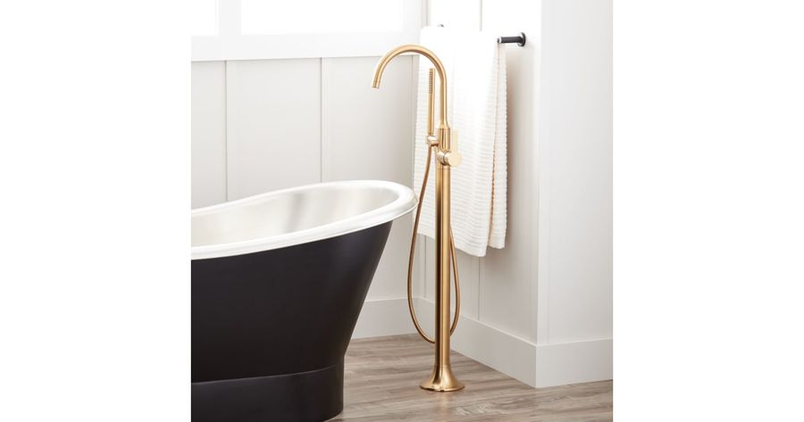 Signature Hardware 466434 Lentz Floor Mounted Tub Filler | Build.com added by Brittney Collins