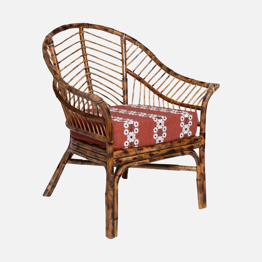 Piolo Bamboo Chair by Sharland England, Brick Red added by Paige Thompson