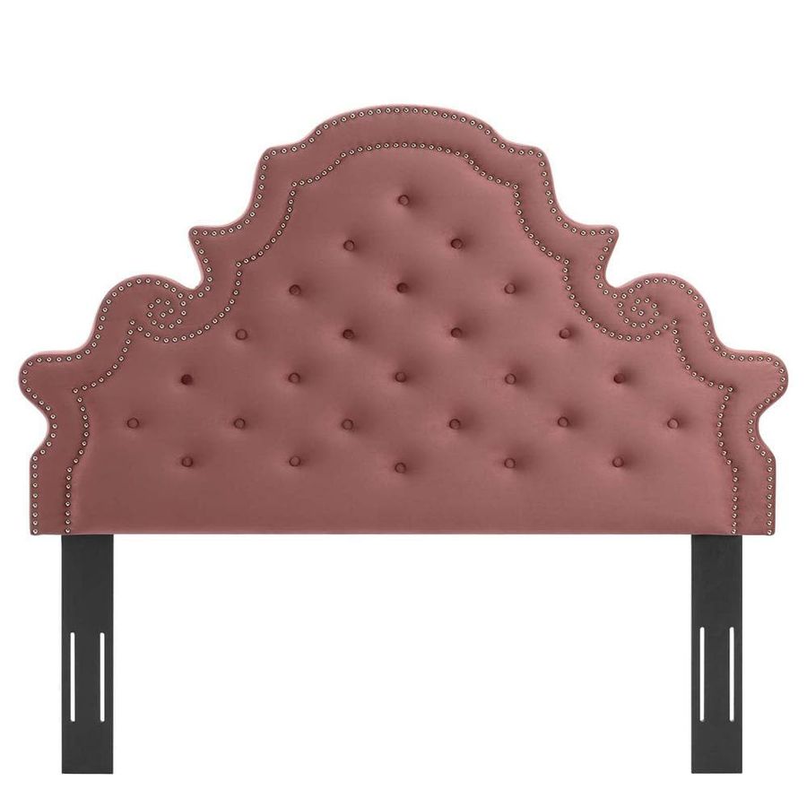 MODWAY Diana Dusty Rose Tufted Performance Velvet King/California King Headboard MOD-6418-DUS - The Home Depot added by Jenni Winter