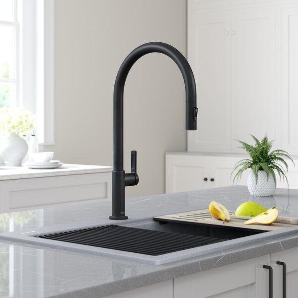 Oletto Pull Down Single Handle Kitchen Faucet with Accessories added by Charlie Lo