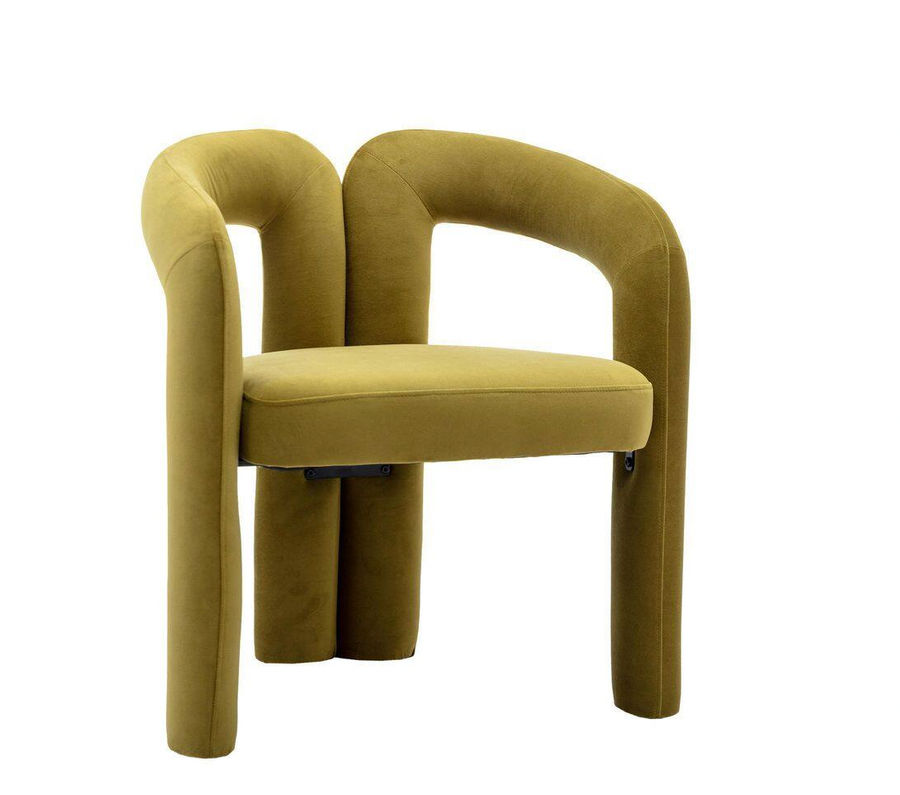 Morden Olive Green Velvet Goat Shaped Accent Chair with Metal Frame added by ArtDeco'd LLC