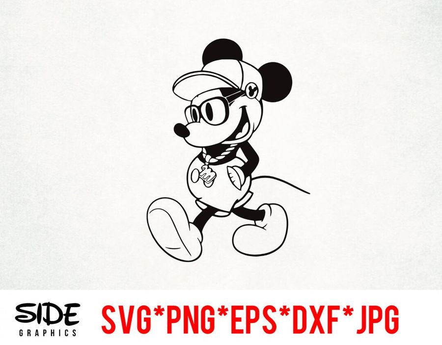 Cool Mickey Instant Download Digital File Svg, Png, Eps, Jpg, and Dxf Clip Art for Cricut Silhouette and Other Cutting Software - Etsy added by Courtney Hill