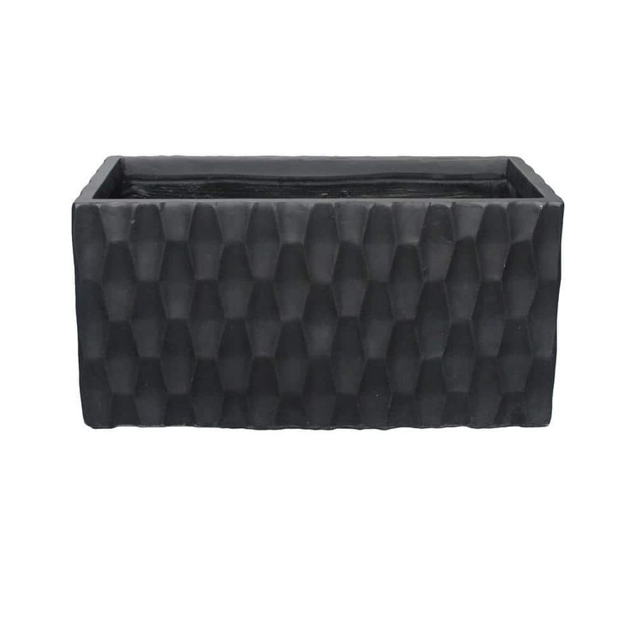 KANTE 31.5 in. L Rectangular Burnished Black Concrete/Fiberglass Indoor Outdoor Elegant Retro Planter OSF0203B-C70221 - The Home Depot added by Katie Hoffman