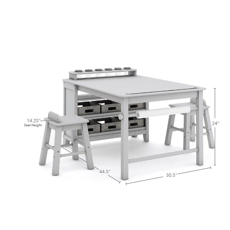 Martha Stewart Living & Learning Kids Art Table and Stools Set & Reviews | Wayfair added by sallie tyler