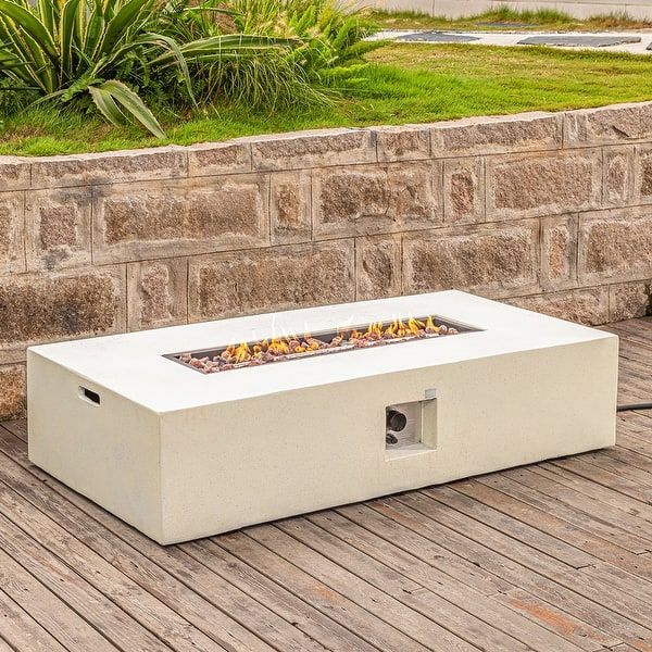 COSIEST Outdoor Rectangular Modern Propane Fire Pit Table - Bed Bath & Beyond - 31500528 added by Emily Monsees
