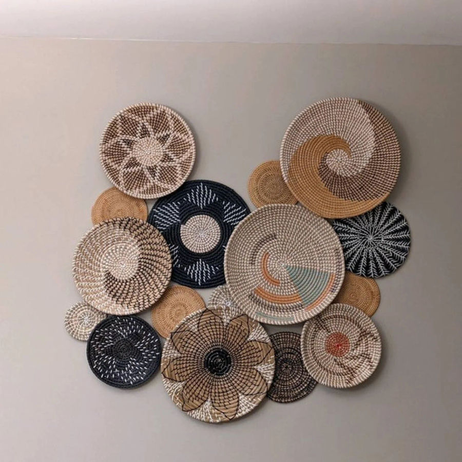 Set of 9 Basket Wall Decor Boho Wall Decor Boho Wall Art | Etsy added by Danielle Eiler