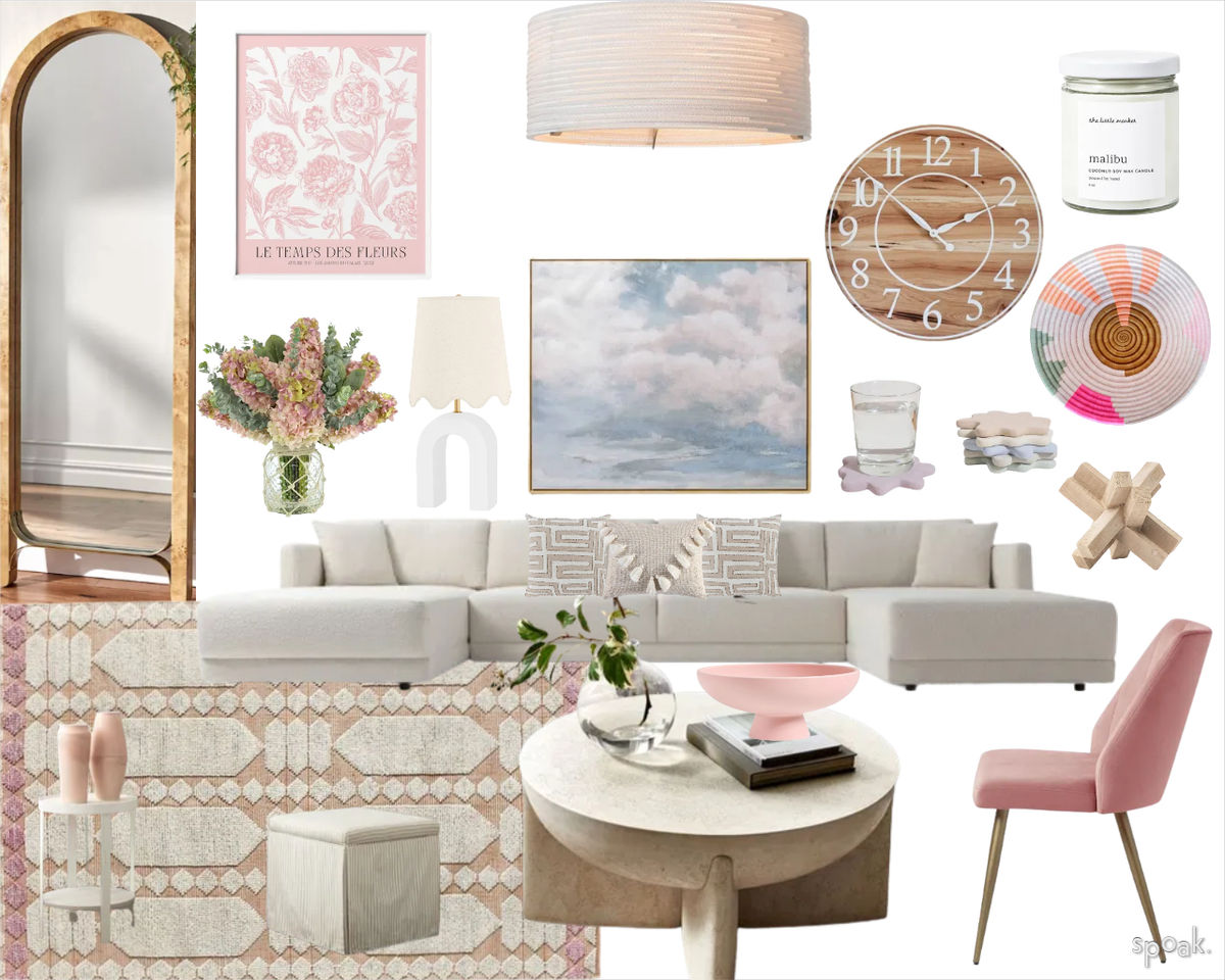 Kitchen + Living Room Inspiration designed by Samantha Rice