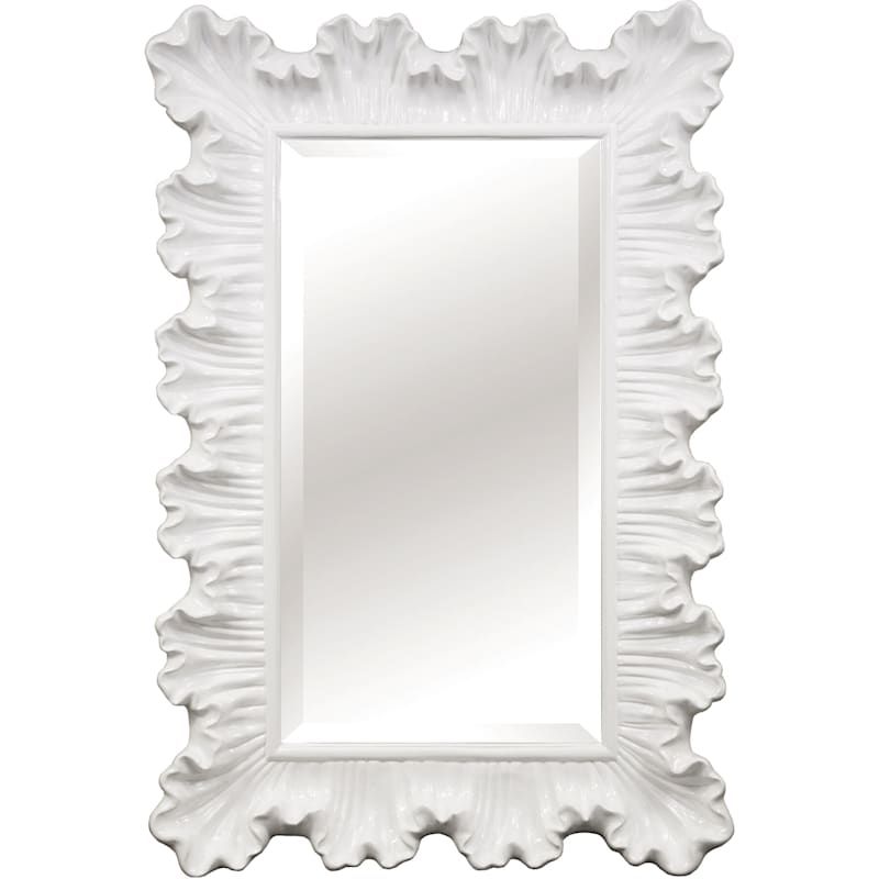 Grace Mitchell Ariel White Ruffle Framed Wall Mirror, 33x48 added by Erin Black