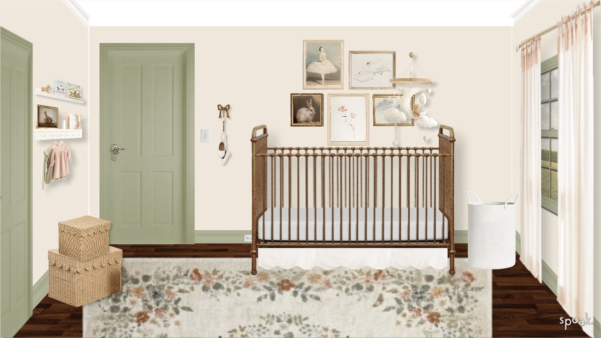 Shabby Chic Nursery Inspo designed by Baylie Van Winkle