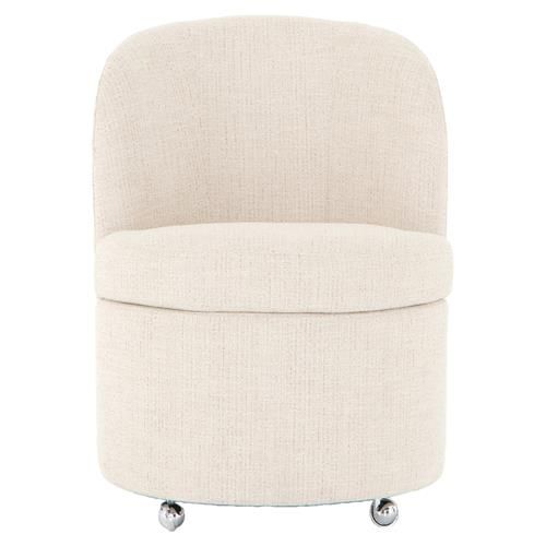 Gertrude French Country Cream Performance Casters Barrel Dining Side Chair added by Lilah Mecom