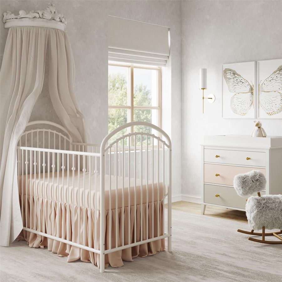 Monarch Hill Aerin Metal Crib, Nursery Furniture, White added by Emily Bartha