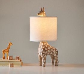 Carved Wood Giraffe Table Lamp (17") added by Olga Dragieva