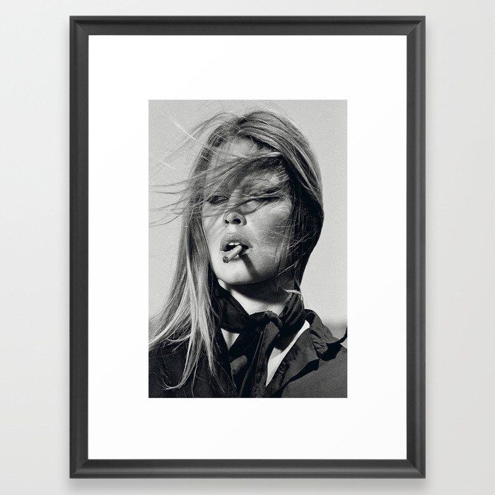 Brigitte Bardot print Framed Art Print by Kotanen91 added by Summer Wilson