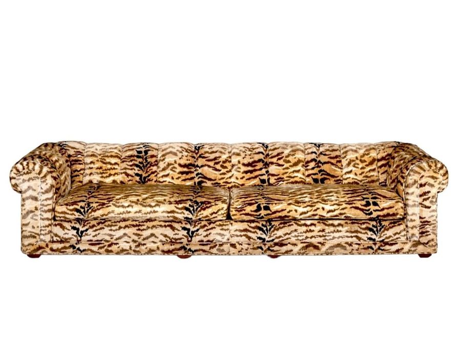Post Modern Tiger Velvet Chesterfield Sofa, 1970 added by Ren Robinson