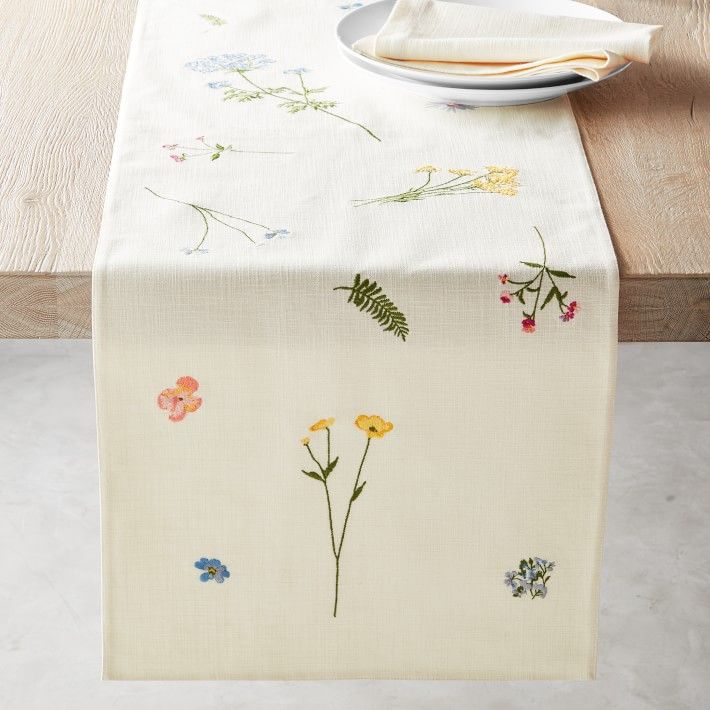 Floral Embroidered Table Runner added by Spoak 