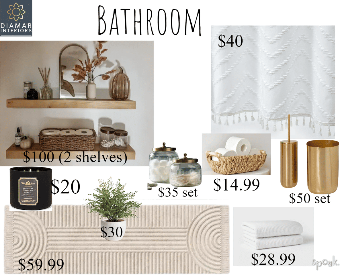 Bathroom Inspiration designed by Mariana Benn