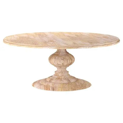 Frida French Country White Wash Mango Wood Round Dining Table - 76"W added by Bailey Loyd
