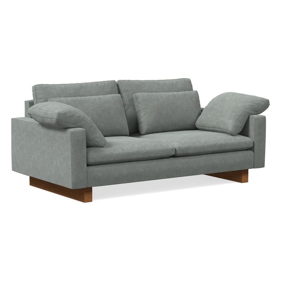 Harmony 76" Sofa, Distressed Velvet, Mineral Gray added by Spoak Member
