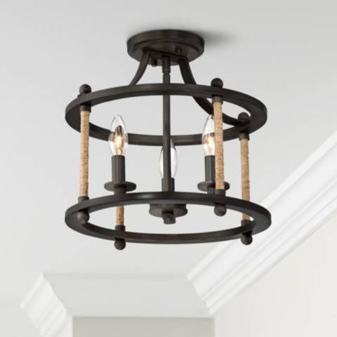 Quoizel Frontier 13" Wide Imperial Bronze Ceiling Light - #8R658 | Lamps Plus added by Melissa Fraum