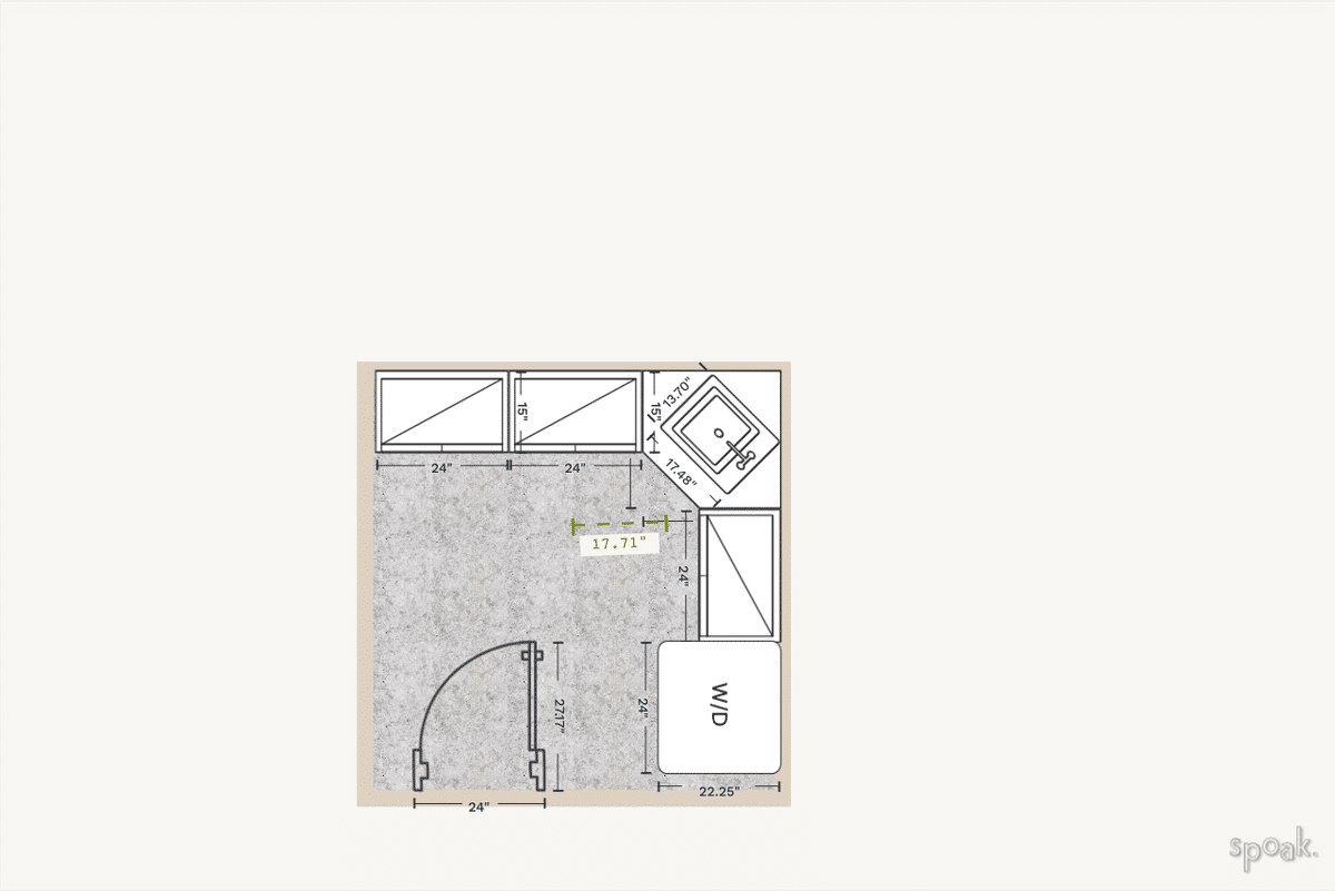 Bathroom Floor Plan designed by Sophia Masere