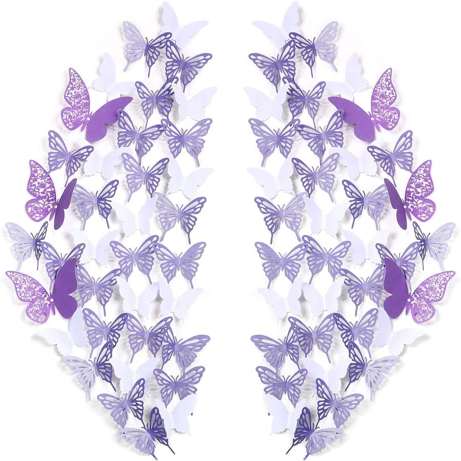 144 Pieces 3D Butterfly Wall added by Jay C. Lynn Interior Designs, LLC