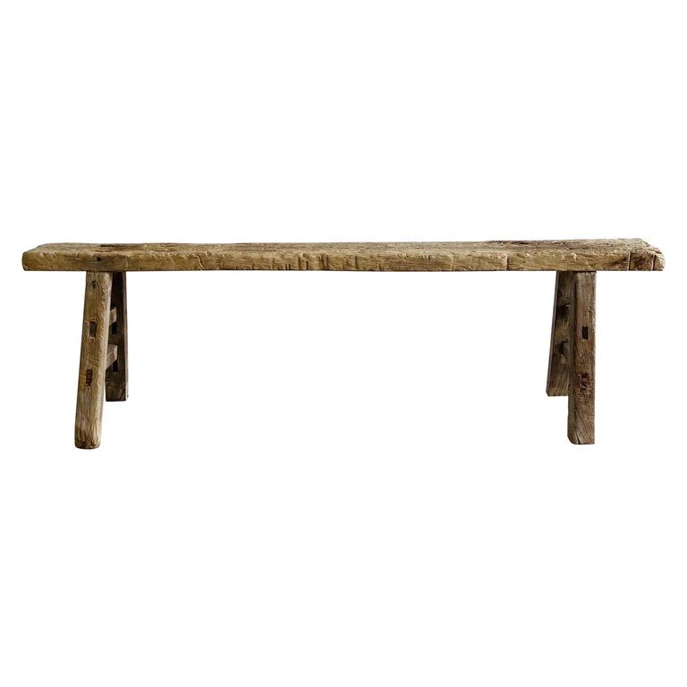 Vintage Elm Wood Skinny Bench added by Sonia Damberg