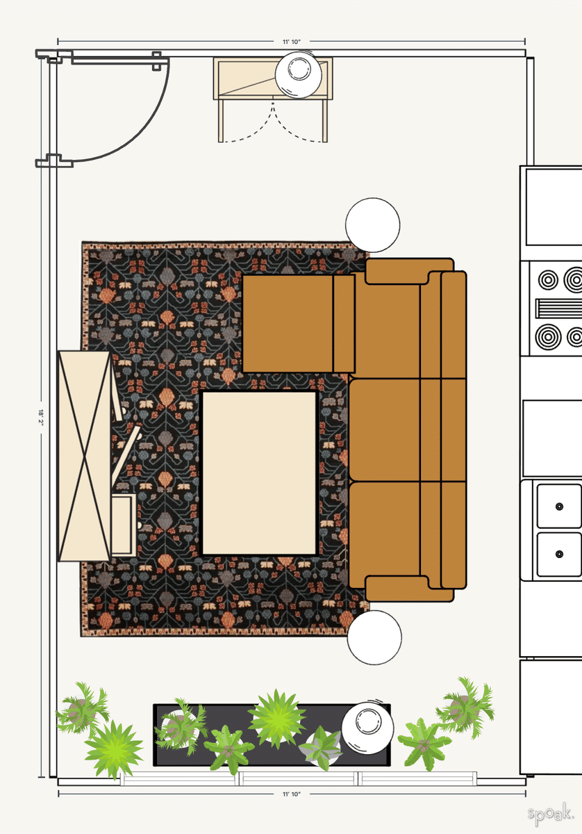 Living Room Floor Plan designed by Sara Classen