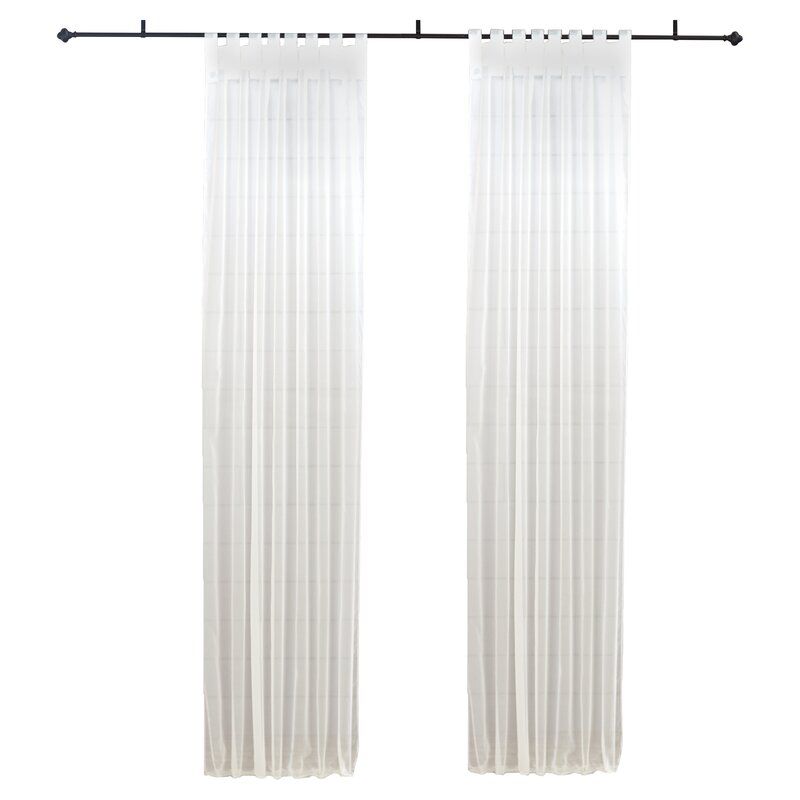 Bayport Appleton Solid Sheer Outdoor Tab Top Single Curtain Panel added by Jenna Quinones