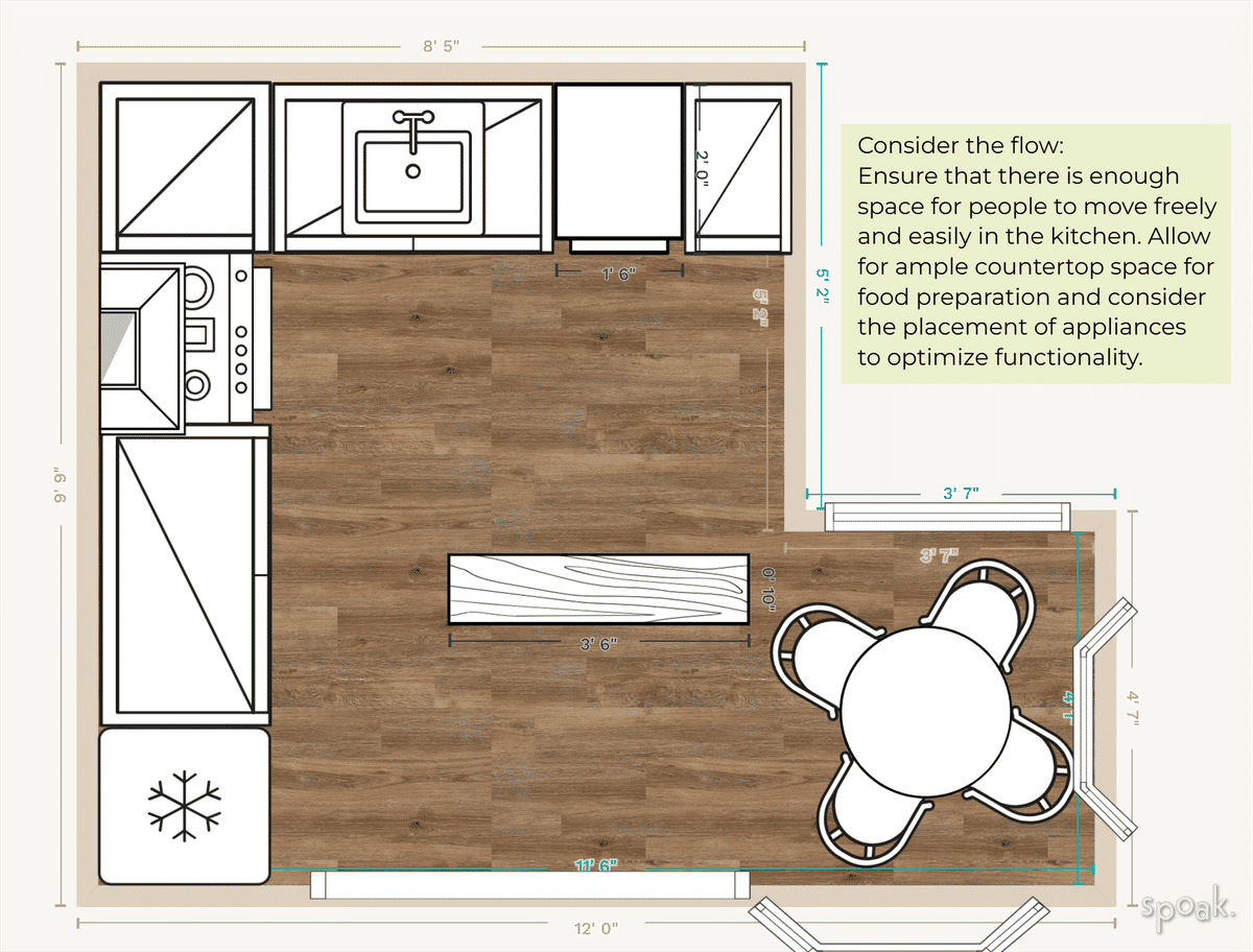Kitchen Floor Plan designed by Ashley Sprik