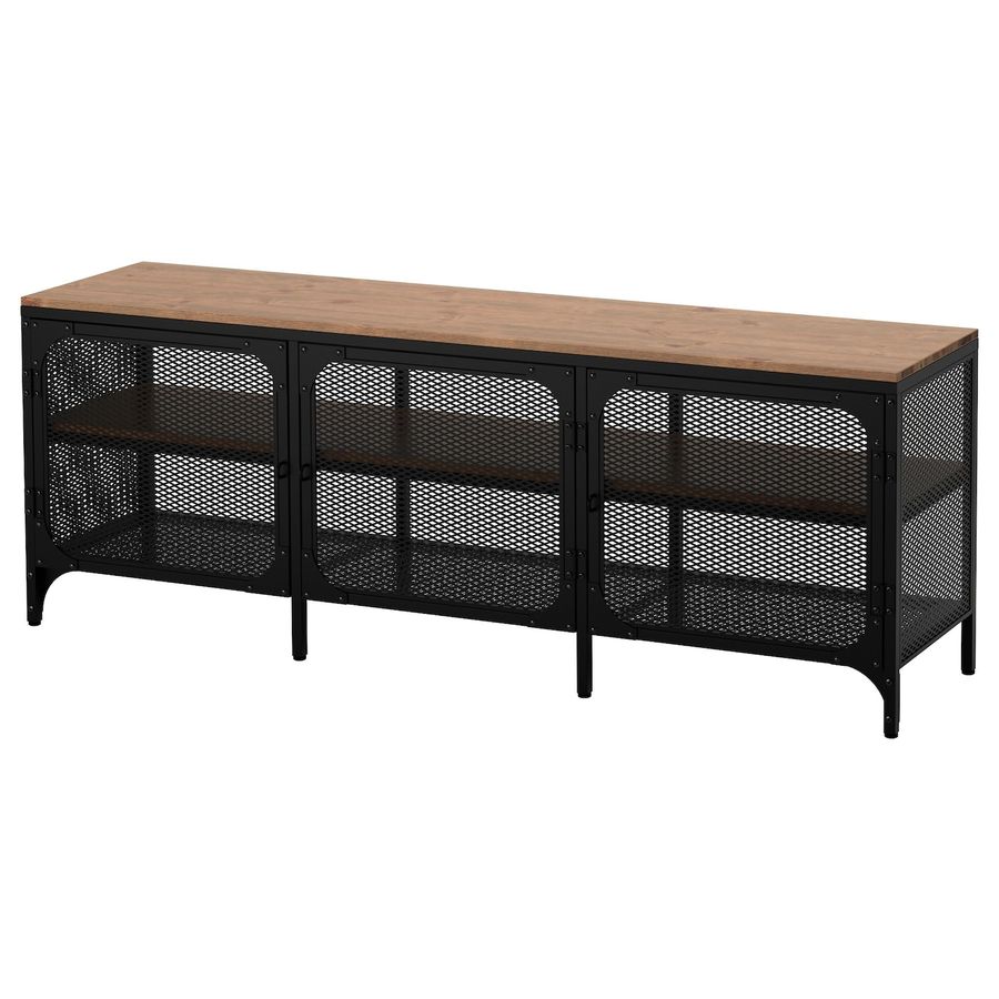 FJÄLLBO TV unit, black, 59x141/8x211/4" - IKEA added by dion banville