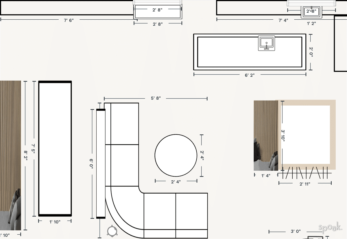 Kitchen Floor Plan designed by chelsey capps