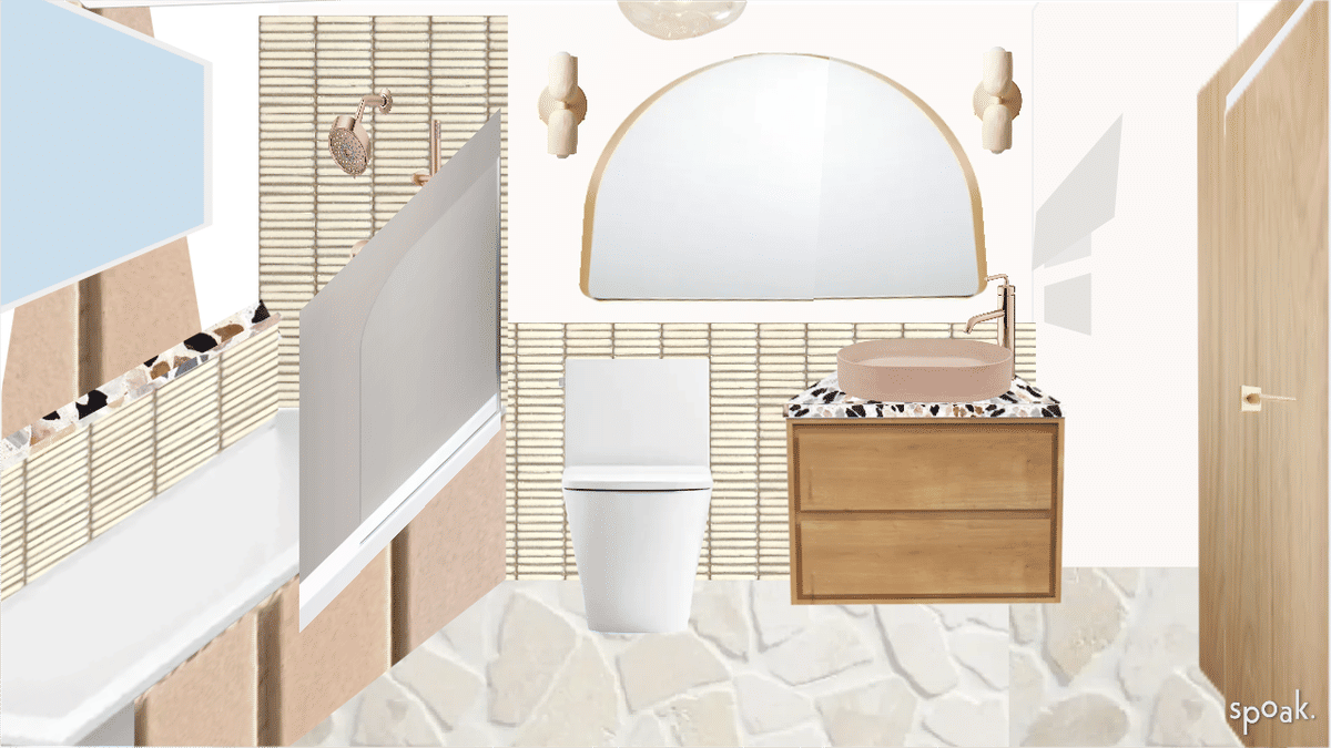 Japandi Bathroom Inspiration designed by Brianna Marks