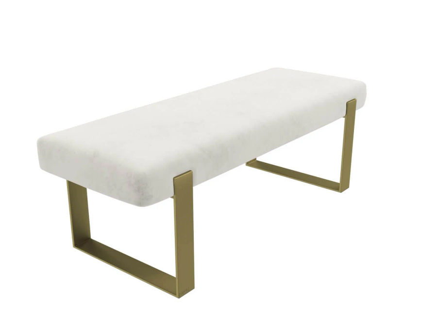 Vant Upholstered Bed Bench Burnished Brass added by HELEN SALGADO