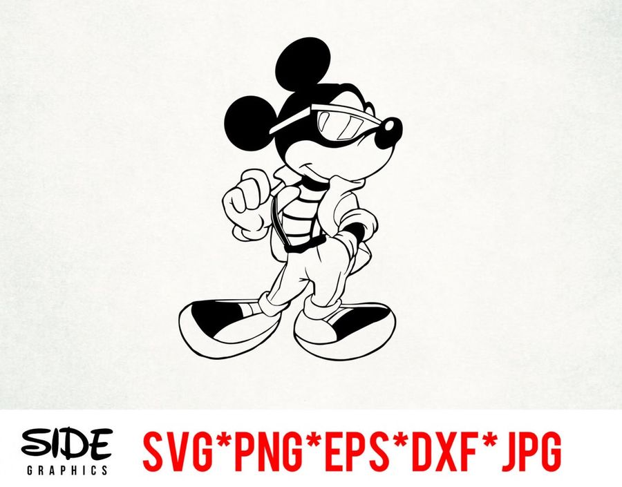 Cool Mickey Mouse Instant Download Digital File Svg, Png, Eps, Jpg, and Dxf Clip Art for Cricut Silhouette and Other Cutting Software - Etsy added by Courtney Hill