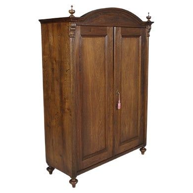 Large Antique Austrian Neoclassical Oak Wardrobe, 1850s added by Samantha Danahy