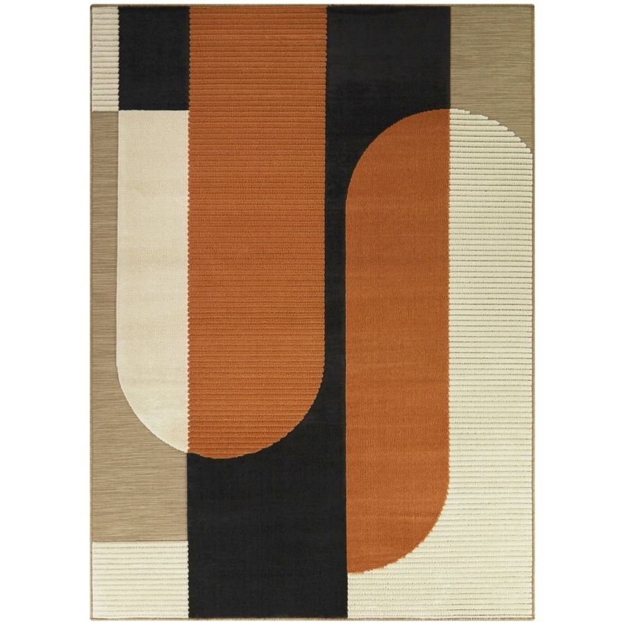 Astbury Modern Abstract Area Rug - 7'10" x 10' - Orange added by sophia lin