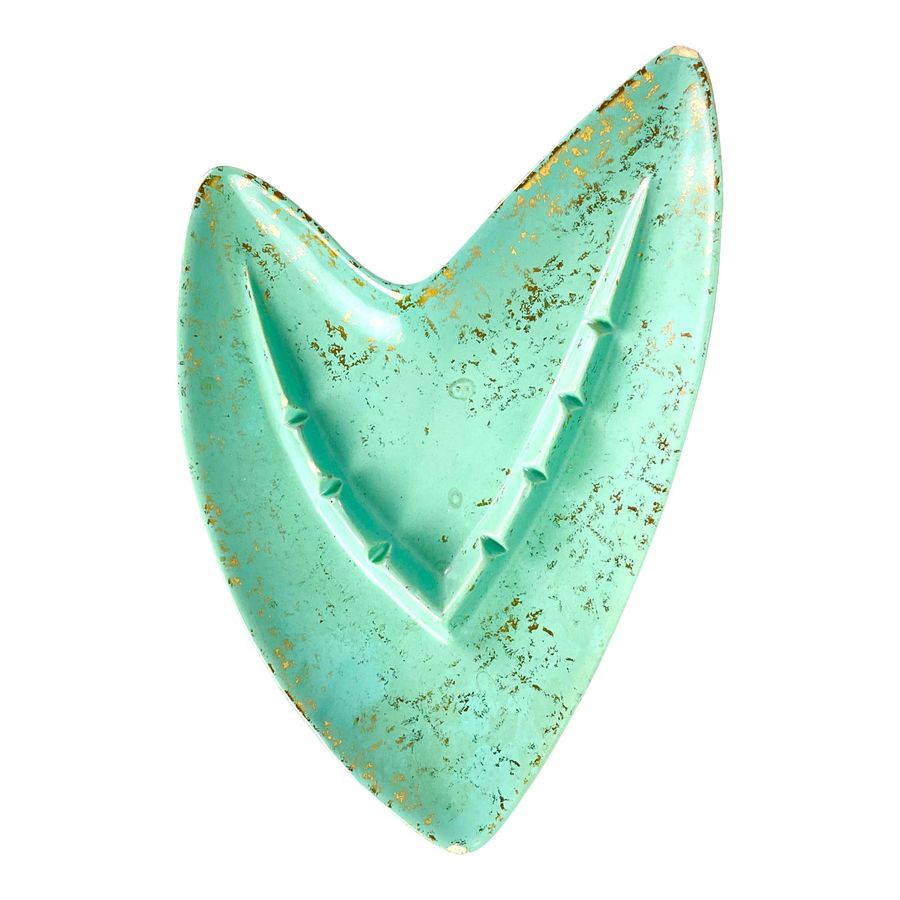 Mid-Century Turquoise Blue Gold Ashtray Catchall added by Suga Lane / ABBY ESSIE STUDIOS