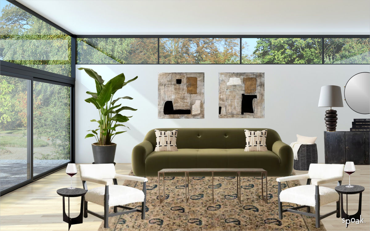 Green Dorm Room Inspo designed by Erica Gray