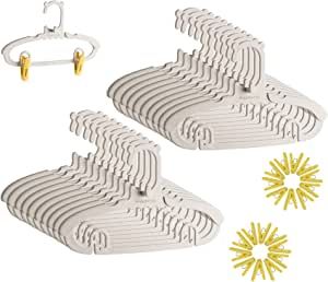 Truelux Baby Hangers for Nursery Closet (Pack of 20, Grey),Adjustable Kids Hangers with 20 Clips for Infant Children Toddler,Non-Slip Childrens Clothes Pants Hangers for Boy Girl added by Mary Alice Gajo