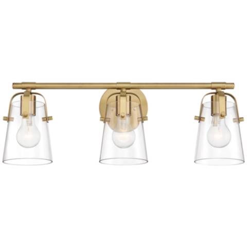 Possini Euro Indira 23 3/4"W Soft Gold 3-Light Bath Light - #607H1 | Lamps Plus added by Samantha Thompson