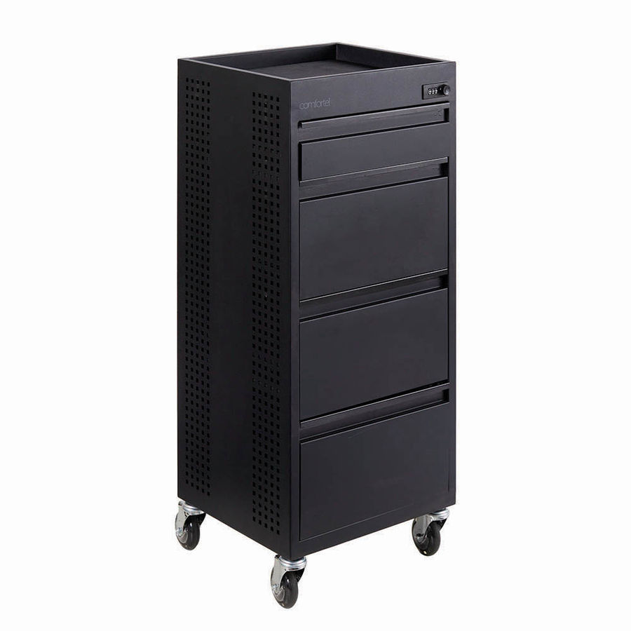 Studio 4 Drawer Steel Locking Salon Trolley | Comfortel Salon Furniture USA + Canada added by kelly thompson