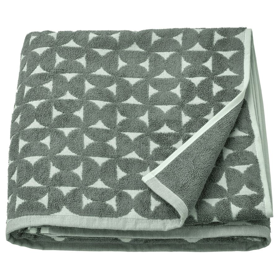 ÄNGSNEJLIKA Bath sheet, gray/green, 39x59" - IKEA added by Emma Stokey