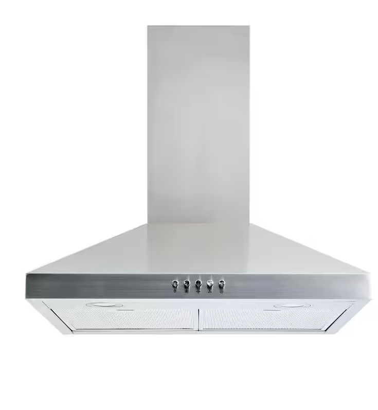 Vissani Siena 30 in. 350CFM Convertible Pyramid Wall Mount Range Hood in Stainless Steel with Charcoal Filter and LED Lighting 631T/YP11(75) - The Home Depot added by Alexis Hilton